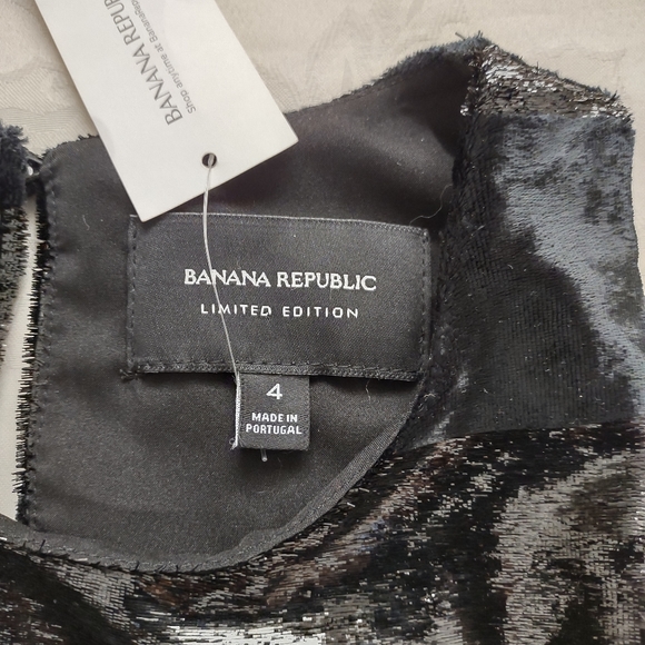 Banana Republic Limited Edition Made in Portugal black striped Cocktail Dress - Picture 6 of 12